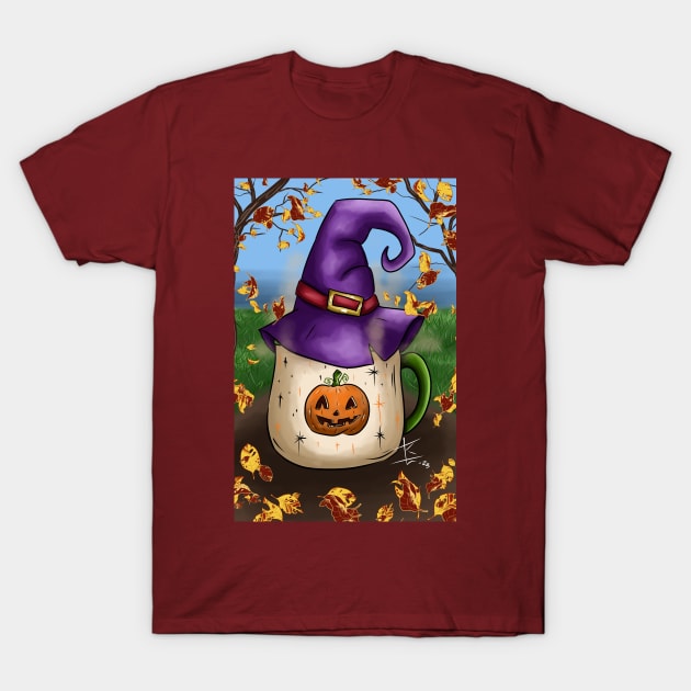 Pumpkin Spice Coffee T-Shirt by OCDVampire